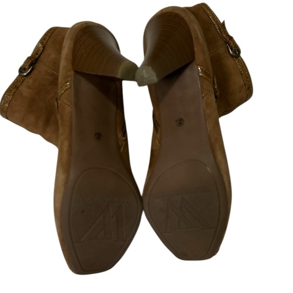 Worthington Brown Suede Peep Top Ankle Boot, Size 9.5M - Picture 5 of 6